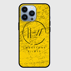 Чехол для iPhone 13 Pro 21 Pilots: Yellow Grunge, цвет: 3D-черный