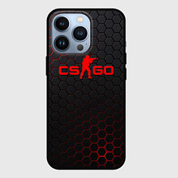 Чехол для iPhone 13 Pro CS:GO Grey Carbon, цвет: 3D-черный