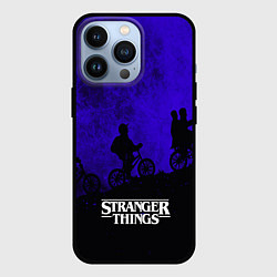 Чехол для iPhone 13 Pro Stranger Things: Moon Biker, цвет: 3D-черный