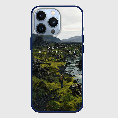 Чехол iPhone 13 Pro Death Stranding: Green World / 3D-Тёмно-синий – фото 1