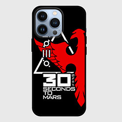 Чехол для iPhone 13 Pro 30 Seconds to Mars, цвет: 3D-черный