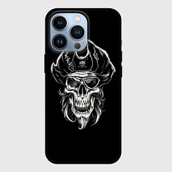 Чехол для iPhone 13 Pro Пиратский череп, цвет: 3D-черный