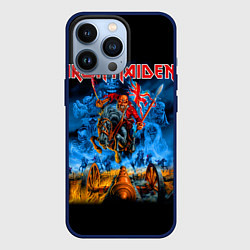 Чехол для iPhone 13 Pro Iron Maiden: Great Britain Warriors, цвет: 3D-тёмно-синий