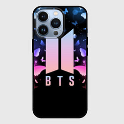 Чехол для iPhone 13 Pro BTS: Black Butterflies, цвет: 3D-черный