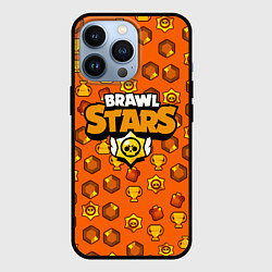 Чехол для iPhone 13 Pro Brawl Stars: Orange Team, цвет: 3D-черный