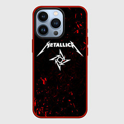 Чехол для iPhone 13 Pro METALLICA, цвет: 3D-красный