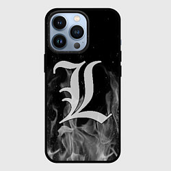 Чехол для iPhone 13 Pro L letter flame gray, цвет: 3D-черный