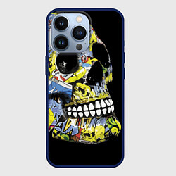 Чехол для iPhone 13 Pro Graffiti - Skull, цвет: 3D-тёмно-синий