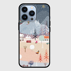 Чехол для iPhone 13 Pro Новогодние каникулы, цвет: 3D-черный