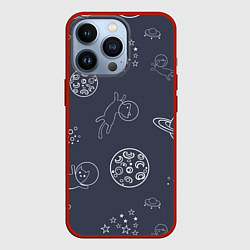 Чехол для iPhone 13 Pro Космо киски, цвет: 3D-красный