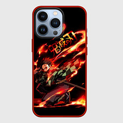 Чехол для iPhone 13 Pro Demon Slayer, цвет: 3D-красный