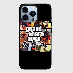 Чехол для iPhone 13 Pro GTA SA, цвет: 3D-черный