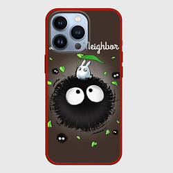 Чехол для iPhone 13 Pro My Neighbor Totoro, цвет: 3D-красный