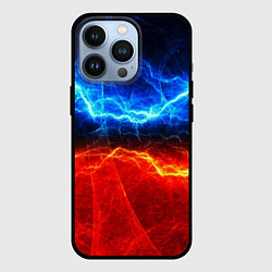 Чехол для iPhone 13 Pro Лёд и огонь, цвет: 3D-черный