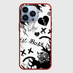 Чехол для iPhone 13 Pro LIL PEEP, цвет: 3D-красный