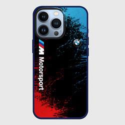 Чехол для iPhone 13 Pro БМВ Мотоспорт, цвет: 3D-тёмно-синий