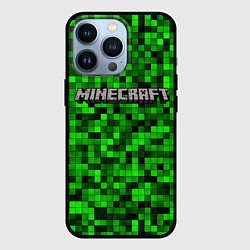 Чехол для iPhone 13 Pro MINECRAFT CREEPER КАПЮШОН, цвет: 3D-черный