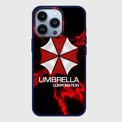 Чехол iPhone 13 Pro UMBRELLA CORP / 3D-Тёмно-синий – фото 1