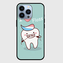 Чехол для iPhone 13 Pro Tooth, цвет: 3D-черный