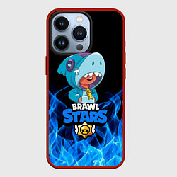 Чехол для iPhone 13 Pro BRAWL STARS LEON, цвет: 3D-красный