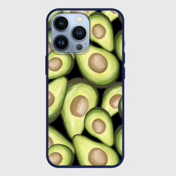 Чехол для iPhone 13 Pro Avocado background, цвет: 3D-тёмно-синий