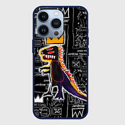 Чехол для iPhone 13 Pro Динозавр в короне от Баския, цвет: 3D-тёмно-синий