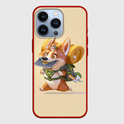 Чехол для iPhone 13 Pro КОРГИ ПУТЕШЕСТВЕННИК, цвет: 3D-красный