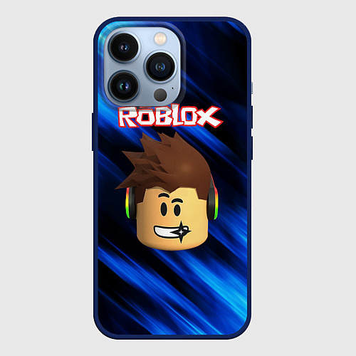 Чехол iPhone 13 Pro ROBLOX / 3D-Тёмно-синий – фото 1