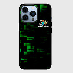 Чехол для iPhone 13 Pro MINECRAFT, цвет: 3D-черный