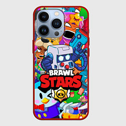 Чехол для iPhone 13 Pro BRAWL STARS 8-BIT, цвет: 3D-красный