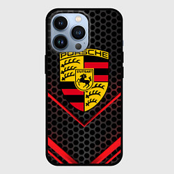 Чехол для iPhone 13 Pro PORSCHE, цвет: 3D-черный