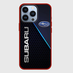 Чехол для iPhone 13 Pro SUBARU, цвет: 3D-красный