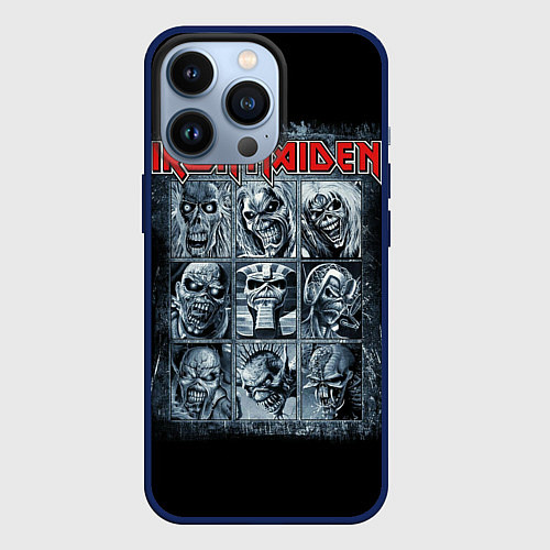 Чехол iPhone 13 Pro Iron Maiden / 3D-Тёмно-синий – фото 1