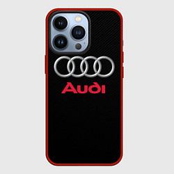 Чехол для iPhone 13 Pro AUDI, цвет: 3D-красный