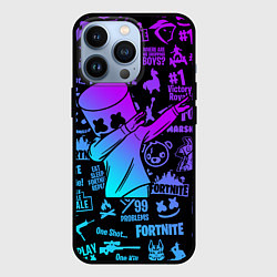 Чехол для iPhone 13 Pro FORTNITE X MARSHMELLO, цвет: 3D-черный