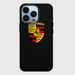 Чехол для iPhone 13 Pro PORSCHE, цвет: 3D-черный