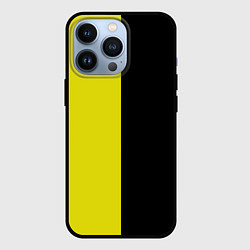 Чехол для iPhone 13 Pro BLACK YELLOW, цвет: 3D-черный