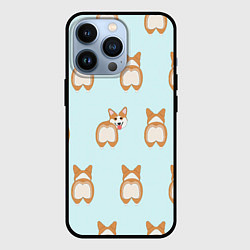 Чехол для iPhone 13 Pro Корги, цвет: 3D-черный