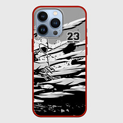 Чехол для iPhone 13 Pro Michael Jordan 23, цвет: 3D-красный