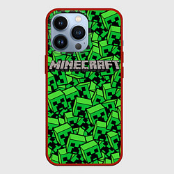 Чехол для iPhone 13 Pro MINERCRAFT, цвет: 3D-красный