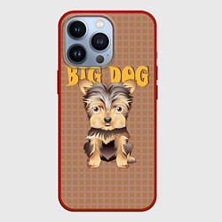 Чехол для iPhone 13 Pro Большой пёс, цвет: 3D-красный
