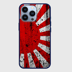 Чехол для iPhone 13 Pro ЯПОНСКИЙ ФЛАГ, цвет: 3D-тёмно-синий