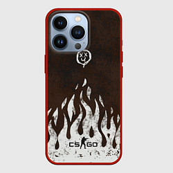 Чехол для iPhone 13 Pro Cs:go - Оксидное пламя, цвет: 3D-красный