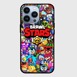 Чехол для iPhone 13 Pro BRAWL STARS ВСЕ ПЕРСОНАЖИ, цвет: 3D-черный