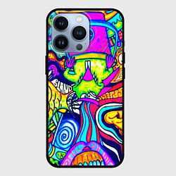 Чехол для iPhone 13 Pro КИСЛОТНЫЕ РИСУНОК, цвет: 3D-черный