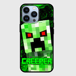 Чехол для iPhone 13 Pro MINECRAFT CREEPER, цвет: 3D-черный