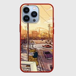 Чехол для iPhone 13 Pro GTA San Andreas, цвет: 3D-красный