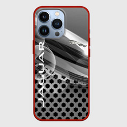 Чехол для iPhone 13 Pro JAGUAR, цвет: 3D-красный