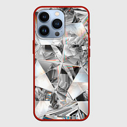 Чехол для iPhone 13 Pro Зеркальный калейдоскоп, цвет: 3D-красный