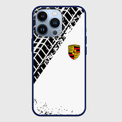 Чехол для iPhone 13 Pro PORSCHE, цвет: 3D-тёмно-синий